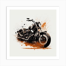 Motorcycle Painting Art Print