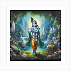 Lord Krishna Art Print