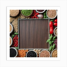 Legumes As A Frame (77) Art Print