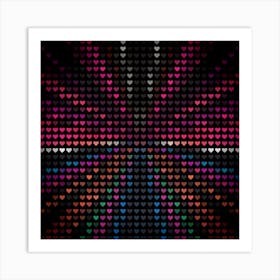 Mosaic of Hearts Art Print