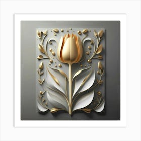 Gold Tulip Art Print