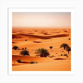 Desert Landscape In The Sahara Art Print