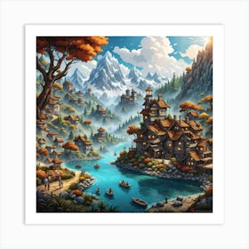 Viking Village Art Print