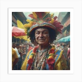 Man In A Colorful Costume 4 Art Print