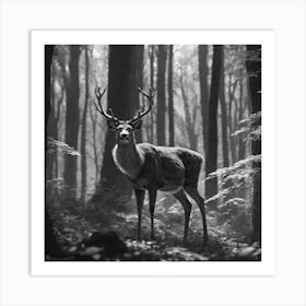 Deer In The Forest 235 Art Print