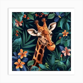 Jungle Giraffe (12) Art Print