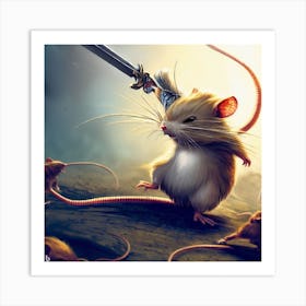 Mouse With A Sword 1 Art Print