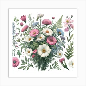 Bouquet of flowers 1 Art Print