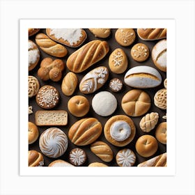 Breads And Pastries Art Print