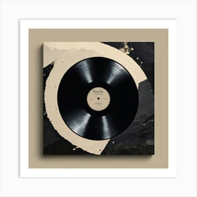 Abstract Vinyl Record Painting Art Print