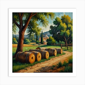 Rustic Romance Painting Inspired By Paul Cezanne Art P 0 Art Print