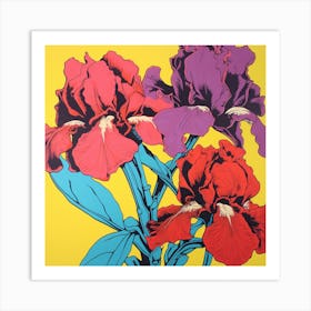 Iris 2 Pop Art Illustration Square Art Print