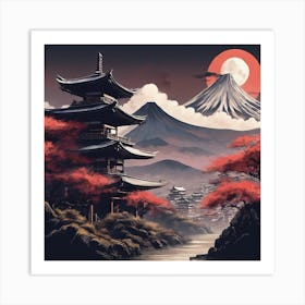 Japanese Landscape Art Print