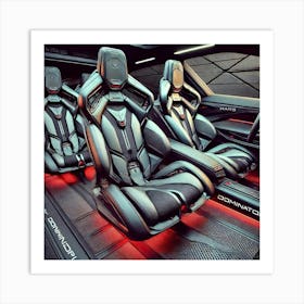 A Detailed View Of The Seats Inside The Mars Dominator Art Print