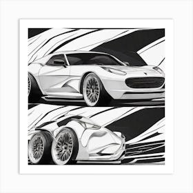 Car Drawing Art Print