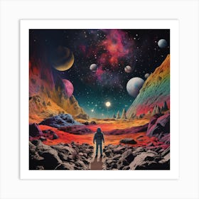 Space Landscape Art Print