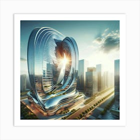 Futuristic Office Building Art Print