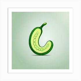 Cucumber Letter C Art Print