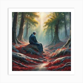 Buddha In The Forest 1 Art Print