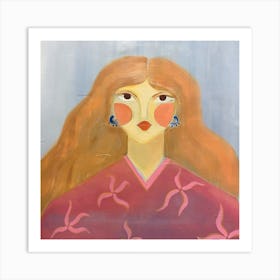 Woman With Red Hair Art Print