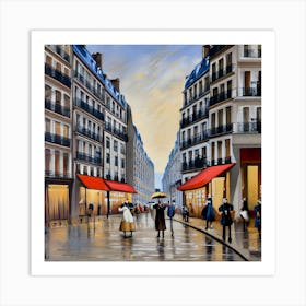 Rue Saint-Honoré Street in Paris During the 18th century. 1 Art Print