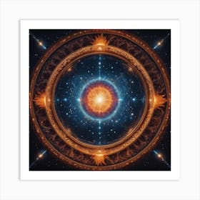 Compass Saturn Art Print