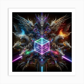 Cube of Light 1 Art Print