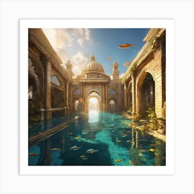 City In The Water Art Print