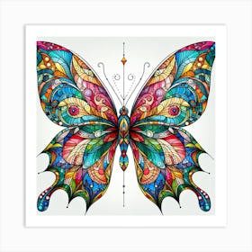 Geometric Art Butterfly 1 Art Print