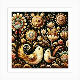 Russian Folk Art Art Print