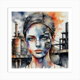 Industrial Girl 5 Art Print