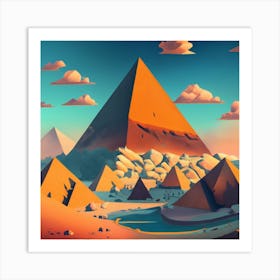 Pyramids Of Giza 1 Art Print