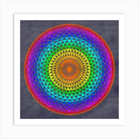 Rainbow Mandala 1 Art Print