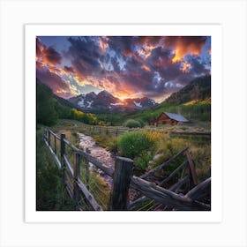 Maroon Bells Art Print