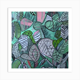 'Plants' Abstract 1 Art Print