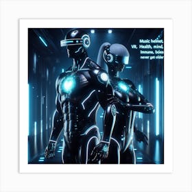 Cyborg Couple Art Print