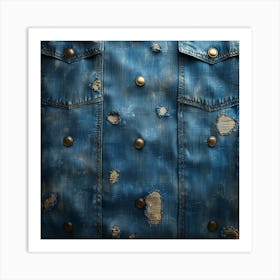 Distressed Denim Jacket Art Print