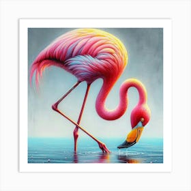 Pink Flamingo Art Print