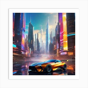 Futuristic City 154 Art Print