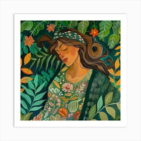 Dreaming Woman 1 Art Print