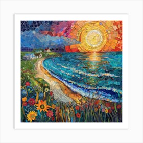 Sunset On The Beach 11 Art Print