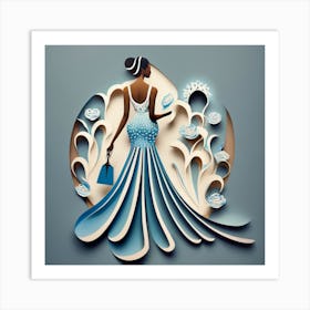 Paper Black Woman Art Print