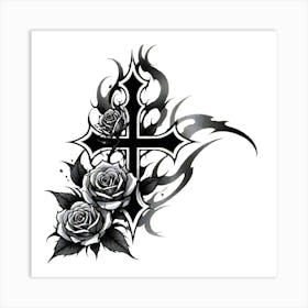 Cross Tattoo Designs 1 Art Print