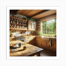 Rustic Kitchen 1 Art Print