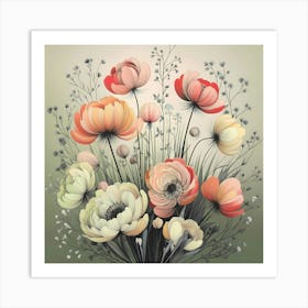 Bouquet Of Flowers Art Print