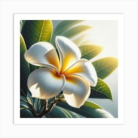 Frangipani Flower 4 Art Print