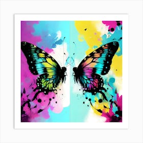 Colorful Butterflies 148 Art Print