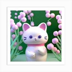 Kawaii Cat 1 Art Print