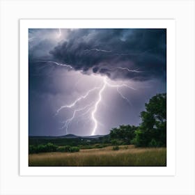 Lightning In The Sky Art Print