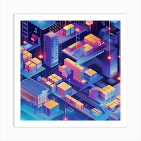 Futuristic City 1 Art Print